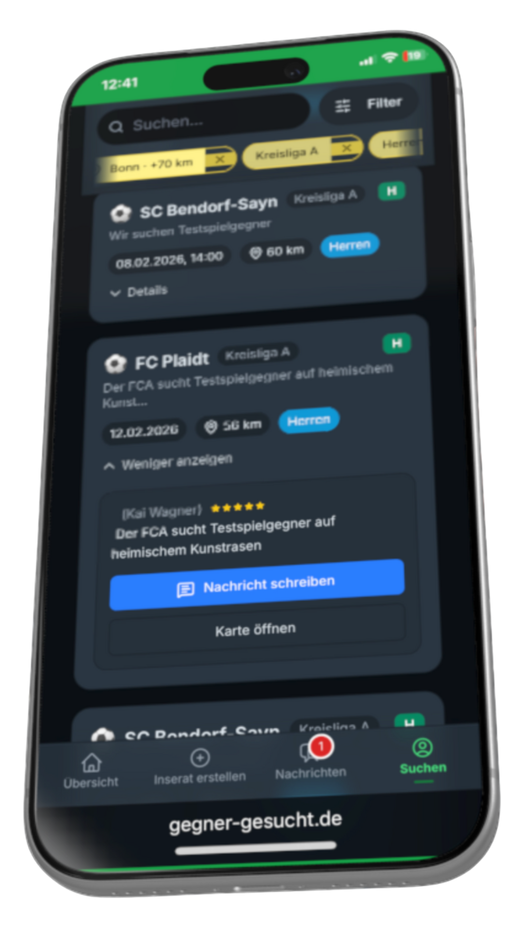 Finde gezielt deinen nächsten Gegner